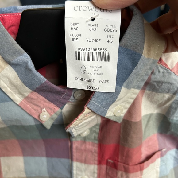 JCrew Boys button down plaid shirt - Picture 3 of 8